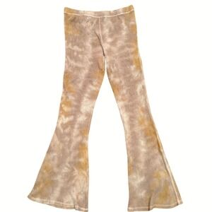 Wild Fable Plus Size XXL flare pants Waffle knit Tie Dye Yellow NWT NEW